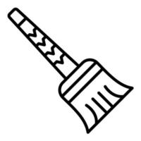 ícone de linha de vassoura vetor