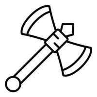 ícone de linha de machado de mão vetor