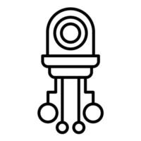 ícone da linha do nano robô vetor