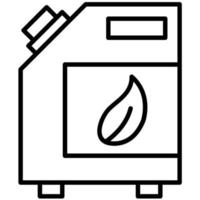 ícone de linha de lata de biocombustível vetor