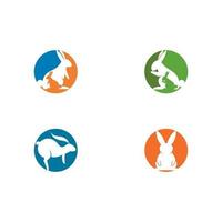 ilustração de ícone de vetor de modelo de logotipo de coelho