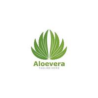 conjunto de ícone de vetor de modelo de logotipo aloevera