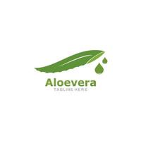 conjunto de ícone de vetor de modelo de logotipo aloevera