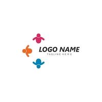 vetor de modelo de logotipo de cuidados comunitários