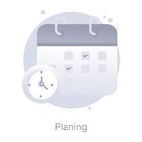 planejamento, ícone editável arredondado plano vetor