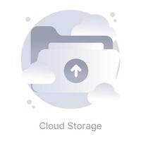 upload de nuvem, é um ícone conceitual plano com facilidade de download vetor