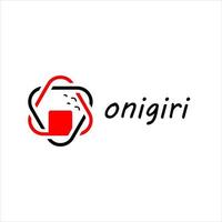 logotipo onigiri vetor de arroz design gráfico de alimentos