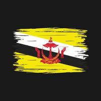 escova de bandeira de brunei vetor