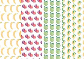 Vector padrões de frutas coloridas