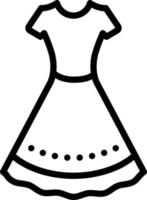 ícone de linha para vestido vetor