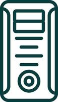 design de ícone de vetor de torre de computador