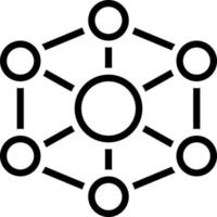 ícone de linha para moléculas vetor