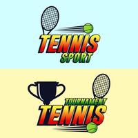 coleção de logotipos de design de torneio de esporte de tênis vetor