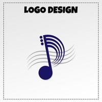 ilustração de design de logotipo de música vetor