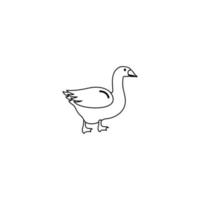 desenho de vetor de pato