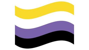 bandeira da comunidade de orgulho não binário, símbolo lgbt. identidade de minorias sexuais. ilustração vetor