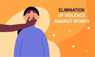 dia internacional para a eliminação da violência contra a mulher ilustração vetor
