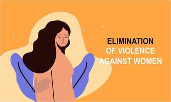 dia internacional para a eliminação da violência contra a mulher ilustração vetor