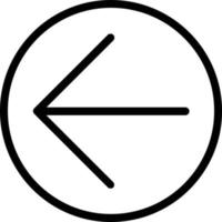 design de ícone do vetor esquerdo do círculo de seta