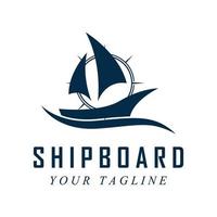 logotipo a bordo e vetor com modelo de slogan