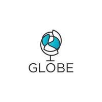 modelo de ícone de design de logotipo globo vetor