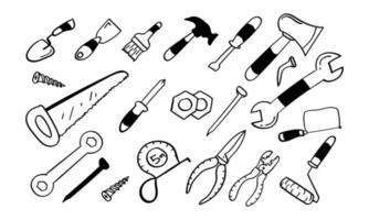 ícone de ferramenta de construção desenhada à mão vetor