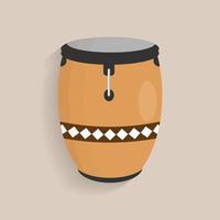 tambor de conga, percussão, instrumento musical. - vetor. vetor