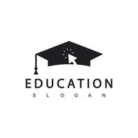 modelo de design de logotipo educacional, ícone de educação on-line vetor