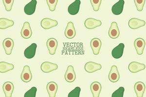 ilustração em vetor verde bonito fruta abacate padrão de repetição perfeita