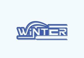 logotipo de carta de inverno e modelo de design de ícone vetor