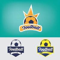 conjunto de modelo de logotipo de futebol, adequado para clube de futebol vetor