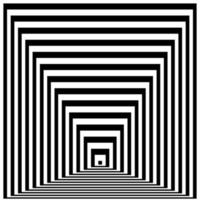 fundo de linhas de ilusão de ótica. ilusões 3d abstratas em preto e branco. projeto conceitual de vetor de ilusão de ótica. ilustração vetorial eps 10