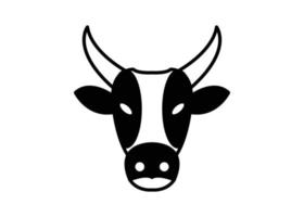modelo de design de clipart de fazenda de ícone de vaca ilustração isolada