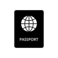 ícone de vetor de passaporte isolado