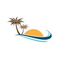 imagens do logotipo do palm tree summer vetor