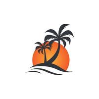 ícone de vetor de verão de palmeira