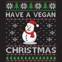 tenha um natal vegano vetor