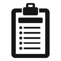 vetor de ícone de dados de relatório simples. papel de documento
