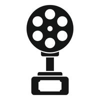 vetor simples do ícone do troféu do cinema. vídeo do filme