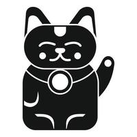 vetor simples do ícone do gato sortudo neko. fortuna do japão