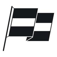 ícone da bandeira egípcia, estilo simples vetor