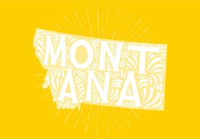 Rotulagem do estado de Montana vetor