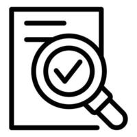 vetor de contorno de ícone de eleição de pesquisa. votação enquete