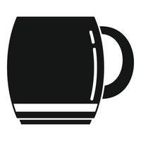 vetor simples do ícone da caneca de café. copo quente