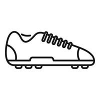 vetor de contorno do ícone de picos de inicialização de futebol. sapato de futebol