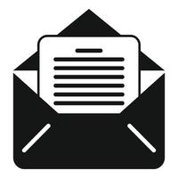vetor simples de ícone de escrita de correio. carta de mão