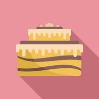 vetor plana do ícone do bolo de celebração. feliz Aniversário