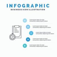 ícone de linha de tempo de planejamento de negócios de prazo com fundo de infográficos de apresentação de 5 etapas vetor