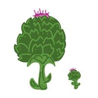 alcachofra ilustração dos desenhos animados vegetais. vetor