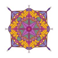 design de vetor de mandala de linha mono colorida para uso de ornamento